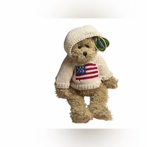 Vintage Bearington PATRIOT Bear in American Flag Sweater USA